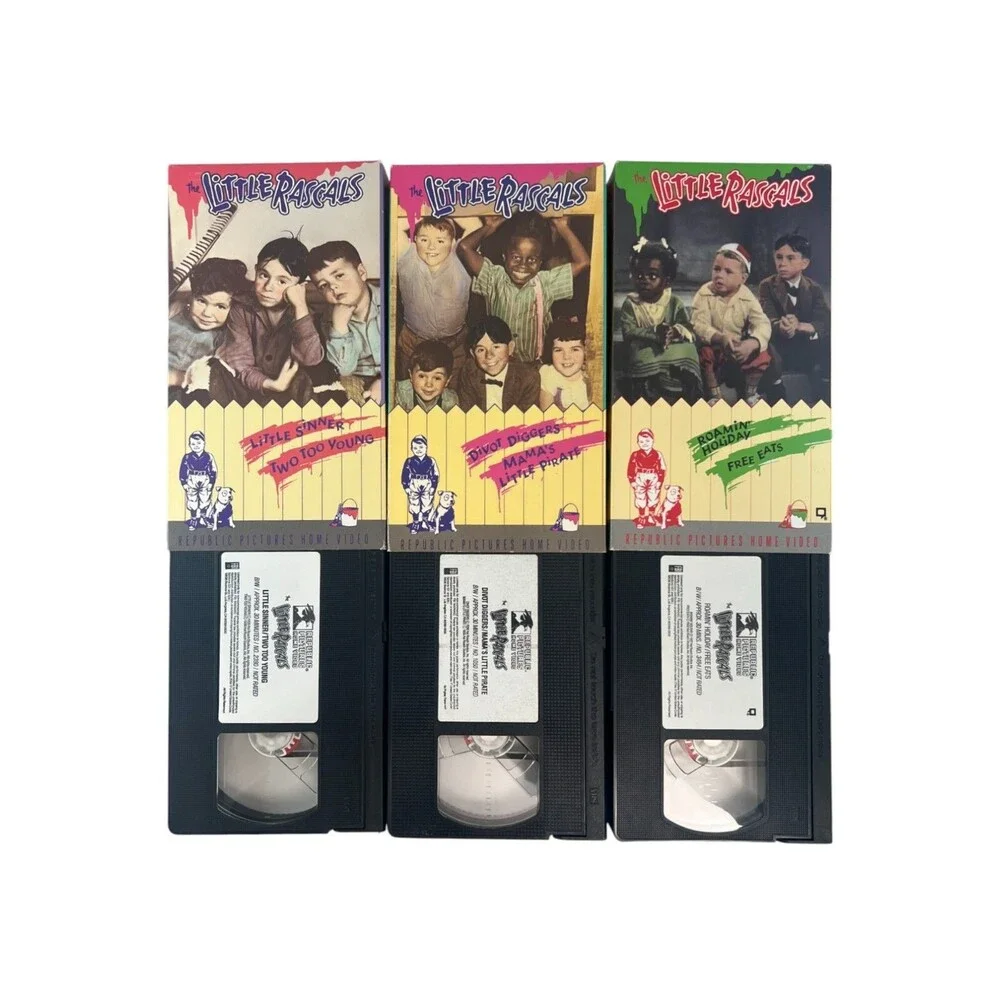 THE LITTLE RASCALS / OUR GANG TV Show & Movie Lot 7 VHS Tapes 80s 90 Tested